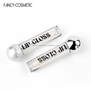 Tubo de brillo de labios con tapa redonda de espejo Chapado en chorro, botella de <span class=keywords><strong>aceite</strong></span> de labios vacía transparente para uso cosmético - Product Image 1