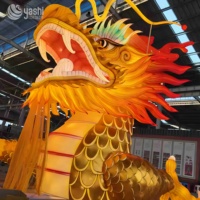 Lanternes LED étanches pour le Festival du Dragon Chinois, grandes lanternes du Dragon du Zodiaque, éclairage décoratif commercial pour parcs extérieurs