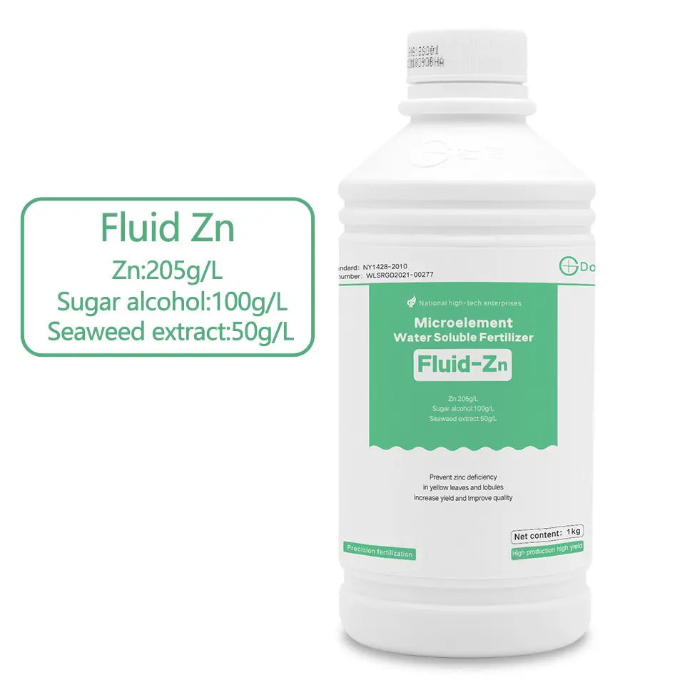 Fertilizer manufacturing Superior zinc sugar alcohol chelated trace elements foliar fertilizer liquid for agricultural use