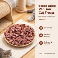 Friandises pour chats Paitei à haute teneur en protéines, sans céréales, lyophilisées au venison - Vente en gros, boîte complète et grands sacs