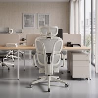 Chaise de bureau de direction en maille ergonomique avec accoudoir 3D de luxe à dossier haut avec appui-tête