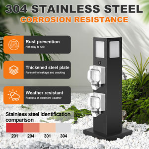 Ip66 वाटरप्रूफ स्टेनलेस स्टील हाइड्रोपावर हिस्सेदारी 3 आउटलेट एक्सटेंशन सॉकेट एयू प्लग विद्युत चार्जिंग ढेर प्रकाश नियंत्रण के लिए - Product Image 4