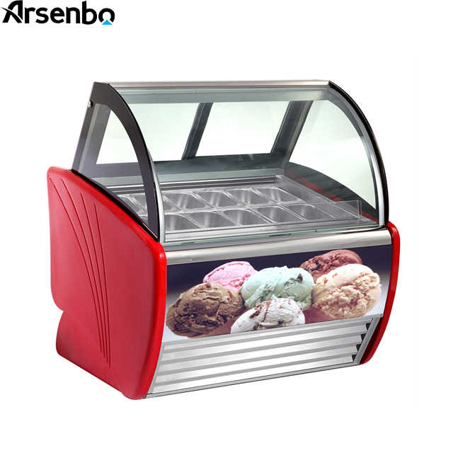 Luxury Commercial Table Top Gelato Freezer Mini Ice Cream Display