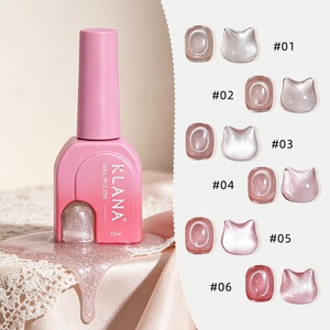 KLANA OEM/ODM Hot Sale Cat Eye UV <b>Gel</b> Private Label <b>Gel</b> <b>Nail</b> Polish <b>Set</b> 6 Color Profesional Cat Eye Uv Glitter <b>Gel</b> Polish <b>Set</b> - Product Image 1