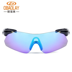 Tr90 Cycling <b>Sunglasses</b> <b>Rimless</b> Anti-Uv Mirror Lenses Windproof Sport Glasses Multi-Functional With Case - Product Image 2