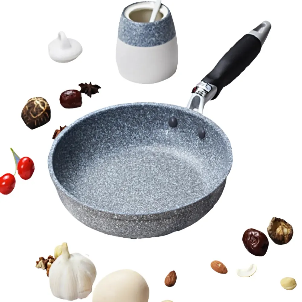 Modern Design Medical Stone Skillet Non-Stick Frying Pan for Gas and Induction Cooker for Pancake and Eggs for Home