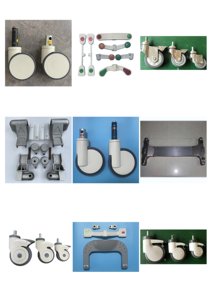 6-Zoll 150-mm Zentralschloss-Medizinschlafstellen leiser TPR-Radräder Gesamtbremse Richtungsbahn-Wohnwagen Krankenhausbetten Werkstatt Bremsen - Product Image 6
