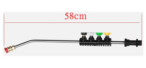 Nettoyeur haute pression électrique pour voiture <span class=keywords><strong>Lance</strong></span> à jet métallique avec 5 embouts de buse rapides et pulvérisateur à angle réglable Tige incurvée - Product Image 3