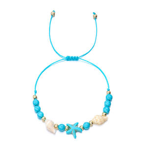 Joyería Bohemia americana europea, concha de estrella de mar, cuentas de arroz, pulsera con cuentas, brazalete para vacaciones en la playa de verano - Product Image 1