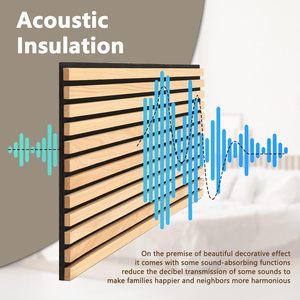 Chất lượng cao Acoustic tấm Tường <span class=keywords><strong>MDF</strong></span> slat tấm Tường Gỗ Veneer akupanel cho phòng khách căn hộ cách âm - Product Image 2