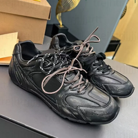 Chaussures de sport décontractées rétro de haute qualité, élégantes, confortables, tendance, à lacets, en cuir véritable, semelle en caoutchouc, toutes