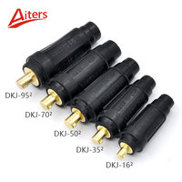 Connecteur rapide noir pour machine à souder DKJ-16 DKJ-35 -50 -70, connecteur de câble rouge 1 paire pour machine MIG MAG DKJ-95