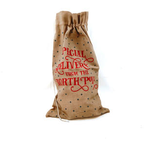 Wholesale Price Large Jute <strong>Sacks</strong> Organic Recyclable Custom Jute <strong>Hessian</strong> <strong>Christmas</strong> Drawstring Bags for <strong>Christmas</strong> Party Gift Bag - Product Image 1