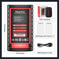 Entrepôt USA UE KINGBOLEN Ediag Plus Protocole CANFD Tous Systèmes Codage ECU Test Actif 16 Fonctions de Réinitialisation Scanner Voiture OBD2