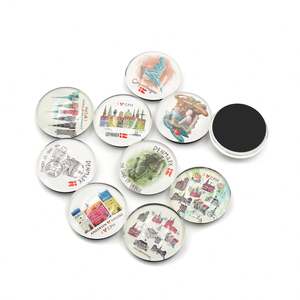 Aimants en verre cristal décoratifs transparents personnalisés pour la promotion et les souvenirs, aimants pour réfrigérateur - Product Image 5