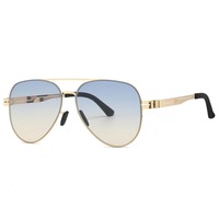 Vente en gros prix lunettes de soleil conduite 2024 alliage mode Double jante métal lunettes été lunettes de soleil pour hommes livraison gratuite