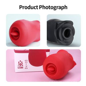 Vibrateur double face Rose Tongue Licker pour femmes, suceur de tétons, stimulation du <span class=keywords><strong>clitoris</strong></span>, jouets sexuels, vibrateur à succion orale - Product Image 5