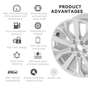 Lastik basıncı izleme sistemi evrensel harici sensör monitör harici lastik basınç göstergesi App dedektörü Bluetooth <span class=keywords><strong>Tpms</strong></span> - Product Image 3