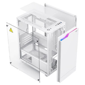 Ordinateur de <span class=keywords><strong>châssis</strong></span> hôte de bureau Patriot V13 blanc ITX avec application de serveur en alliage d'aluminium côté verre ARGB MATX refroidi à l'eau 240 - Product Image 5