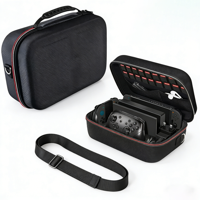 Custom EVA Hard Shell Carrying Case for Nintendo Switch 2, Shockproof Waterproof Travel Storage Bag with Game Card Slots