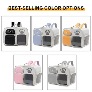 Tas Hewan Peliharaan Lipat Portabel Transparan untuk Kucing dan Anjing Cocok untuk Pesawat Terbang Tas Ransel Hewan Peliharaan untuk Luar Ruangan Tas Perjalanan Hewan Peliharaan yang Modis - Product Image 4
