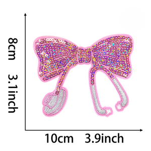 فيونكة ترتر حديد على رقع للملابس ملصق مخصص كرتون زينة/رقع على شارات ملابس بالجملة - Product Image 3