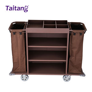 호텔 용품 원스톱 도매 침구 청소 금속 호텔 하우스키핑 트롤리 - Product Image 2