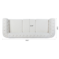 Ensemble de canapé moderne convertible et extensible 2 places en velours blanc style dune relaxant pour appartements hôtels canapés de salon carrés