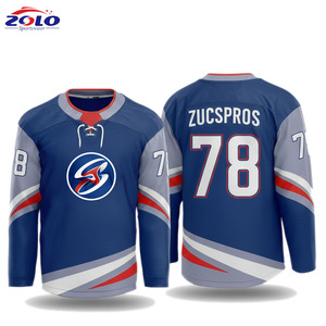 徽标刺绣加拿大曲棍球球衣定制热升华复古缝制练习曲棍球衫训练服厚重型 - Product Image 1