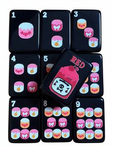 Jeu de Mahjong Américain Noir Série Desserts Gothiques Roses Halloween – Cadeau Idéal pour Fêtes en Famille - Product Image 4