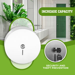 ที่ใส่กระดาษชำระแบบม้วนใหญ่ติดผนัง FANDA รุ่นโมเดิร์น ผลิตจากเหล็ก ทนทาน เป็นมิตรกับสิ่งแวดล้อม สีขาว สำหรับใช้ในสำนักงาน - Product Image 2