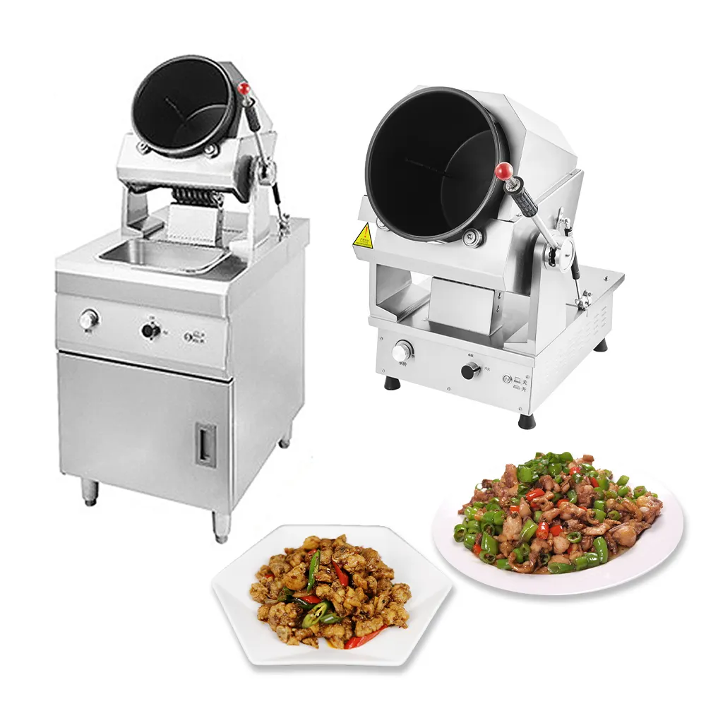 Gas Electric Stainless Steel Automatic Wok Cooking Machine Fry Fried Rice Machine Intelligent Cooking Robot Cooker