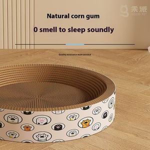 Geniş kenarlı yüksek kaliteli oluklu kağıt kedi tırmalama panosu yuvarlak kedi tırmalama tahtası - Product Image 4