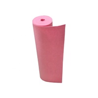 Rouleau de tissu en feutre 100 % polyester respirant de 1 à 6 mm, brossé, pour tapis de mariage, exposition, bureau, avec support en feutre rose