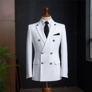 Ropa personalizada Chaqueta <span class=keywords><strong>de</strong></span> <span class=keywords><strong>hombre</strong></span> <span class=keywords><strong>Traje</strong></span> Abrigo occidental Boda <span class=keywords><strong>Safari</strong></span> Tallas grandes Juventud Una pieza <span class=keywords><strong>Traje</strong></span> blanco <span class=keywords><strong>para</strong></span> hombres - Product Image 5