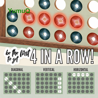 YumuQ Jeu géant de Connect 4 en bois pour pelouse et jardin, 4 en ligne, avec sac de transport pour jeux en extérieur