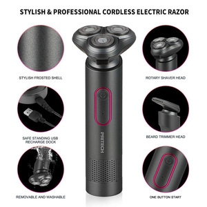 <span class=keywords><strong>Afeitadora</strong></span> impermeable PRITECH IPX5 para hombre, afeitadoras eléctricas recargables de triple hoja, máquina de afeitar inglesa personalizada para hombre, ruido - Product Image 2