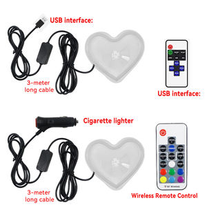 ไฟตกแต่งภายในรถยนต์รูปหัวใจ สร้างบรรยากาศ ชาร์จ USB ได้ 12V 18W LED แสงไฟหัวใจแตก - Product Image 3