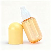 Vente en gros de flacon pompe de vaporisateur/lotion en forme de capsule vide en plastique PET personnalisé de 60ml 100ml
