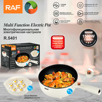 Casserole multifonctionnelle antiadhésive de 7 L, marmite électrique, cuiseur électrique avec cuiseur vapeur