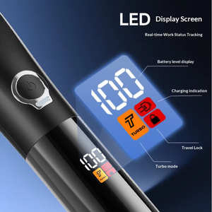 เครื่องตัดผมเซรามิกแบบชาร์จไฟผ่าน USB สำหรับผู้ชาย แบตเตอรี่ 2000mAh พร้อมหน้าจอ LED - Product Image 2