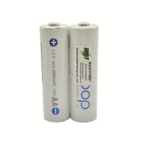 AA AAA 2100 cycles 1.2V 2500mAh Batterie rechargeable NI-MH Blanc Noir Emballage