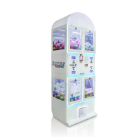 Machine de jeu d'arcade KEKU Gacha 1,05 m, distributeur de capsules à 4 compartiments avec accepteur de pièces pour des surprises amusantes d'œufs torsadés