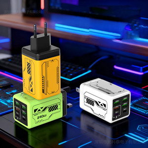 <span class=keywords><strong>Cargador</strong></span> USB de 240W <span class=keywords><strong>con</strong></span> 6 Puertos Tipo C, <span class=keywords><strong>Carga</strong></span> Súper Rápida para Teléfono Móvil, Adaptador de <span class=keywords><strong>Carga</strong></span> USB PD3.0, Enchufe EU/UK/US - Product Image 4