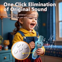 Microphone sans fil K6 pour karaoké, microphone de chant pour enfants et fêtes à domicile, microphone de karaoké portable avec son variable, système de microphone KTV
