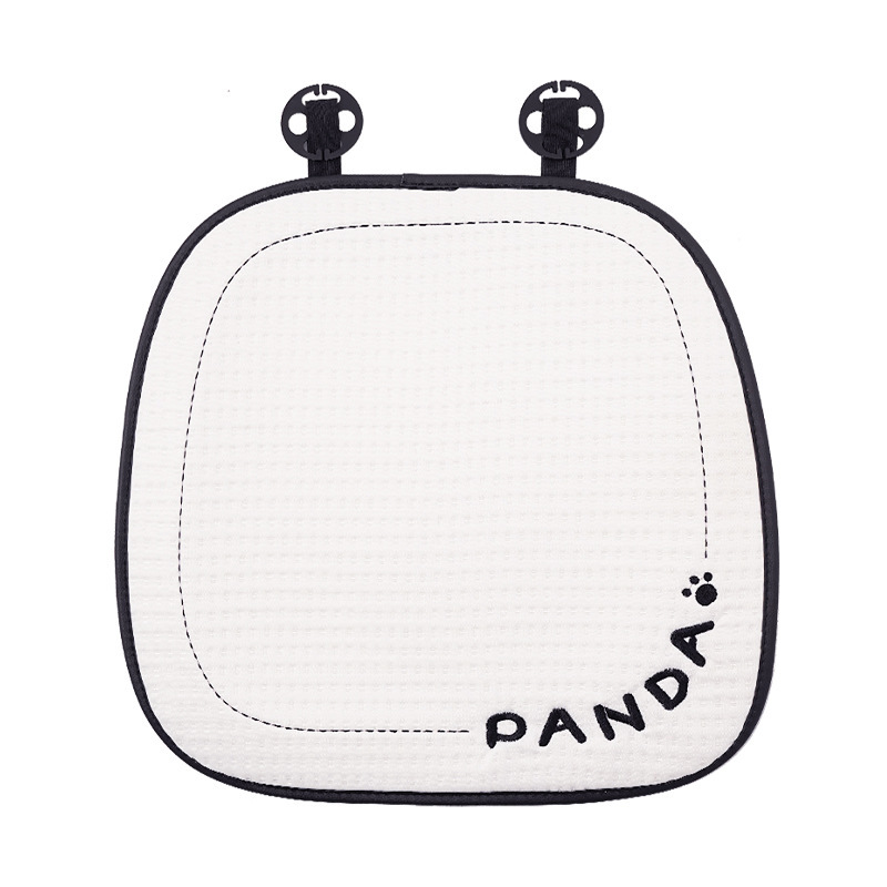 Cuscino anteriore con panda sul retro in plaid di seta ghiacciata