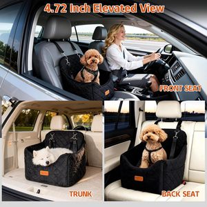Asiento Elevador para Perros SageeGlow para Mascotas Pequeñas y Medianas de hasta 35 Libras, Terciopelo Negro - Product Image 2