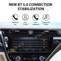 ZWNAV Émetteur FM et amplificateur de navigation GPS 12,3 pouces pour autoradio multimédia Ford Camry 2018-2019