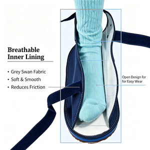 Bota médica de yeso para adulto, de lona refinada, transpirable, con forro de malla gris, para Juanetes y Valgo, para uso en escenario. - Product Image 2