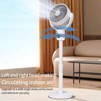 Logo personnalisé Ventilateur de bureau Veilleuse Puissant USB Affichage numérique Mini ventilateur portable Pratique Air Rétractable Refroidissement Rechargeable